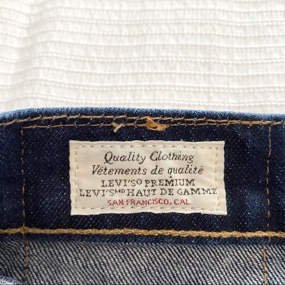 RARE LEVI'S STRAUSS 512 VINTAGE 90'S DARK WASH HIGH WAISTED SKINNY DENIM JEANS - Picture 4 of 12